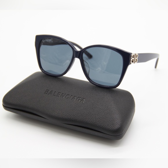 NEW BALENCIAGA BB0135SA 004 BLUE WOMEN SUNGLASSES BALENCIAGA BB0135S - Picture 4 of 13